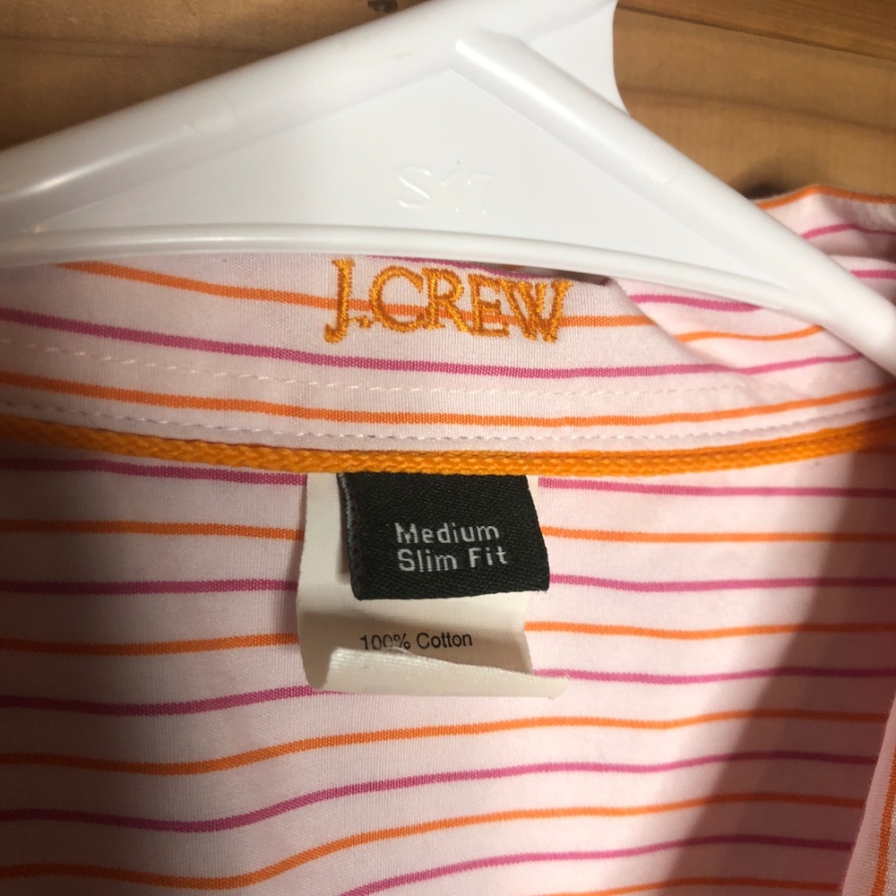J. Crew Button Down Stripped Size Medium - Picture 4 of 5
